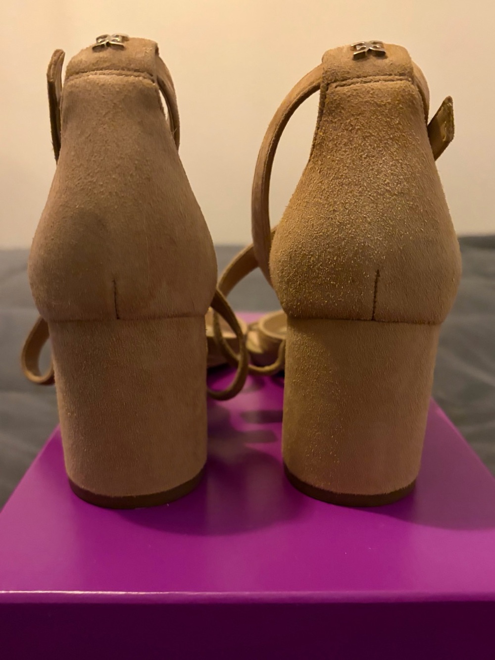 Sam Edelman Tan Strappy Ankle-Heel Sandals - Picture 2 of 4